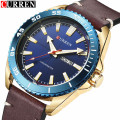 CURREN 8272 Mens Watches Brand Luxury Quartz Watch Men Casual Leather Military Waterproof Sport Wrist Watch Masculino Hot